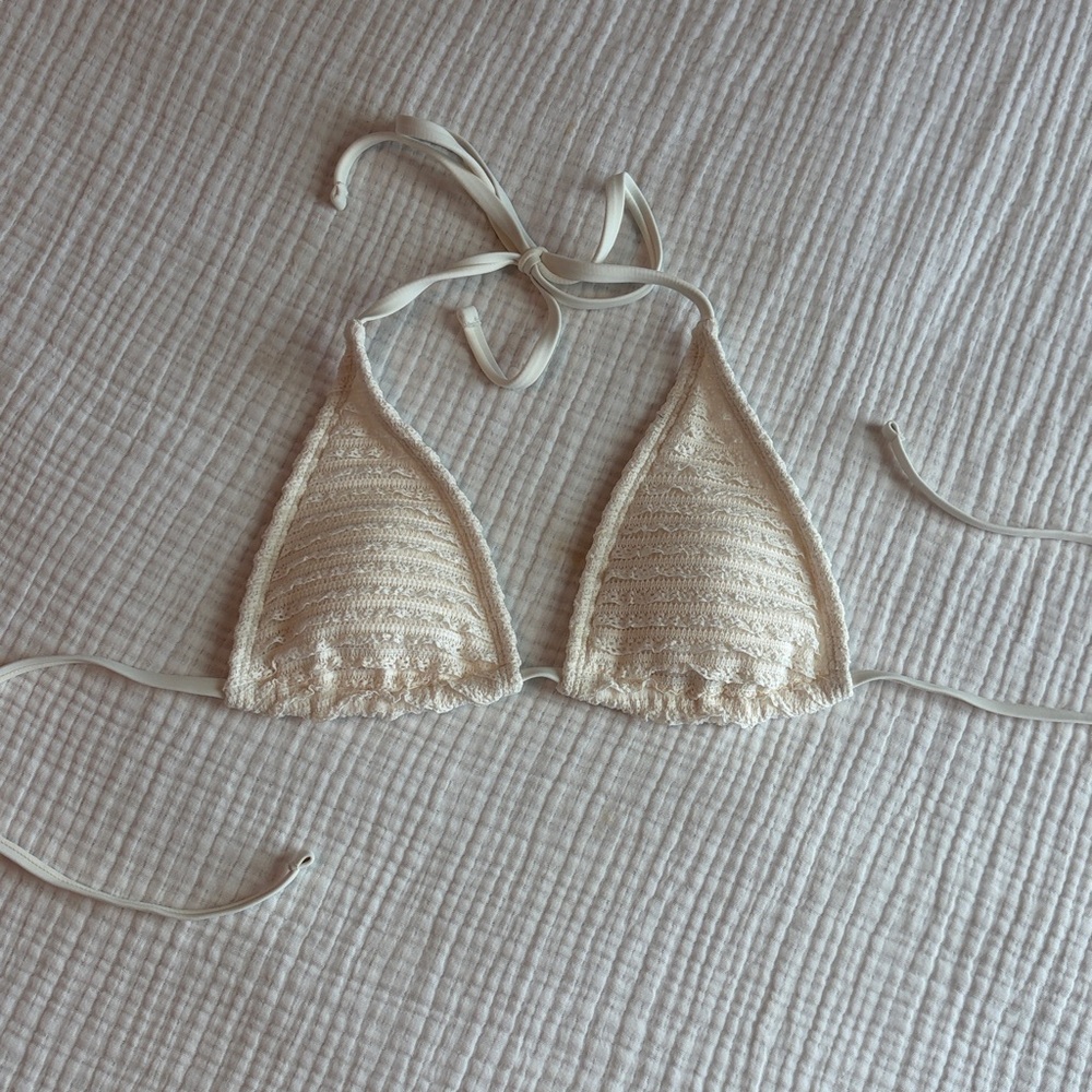 NWOT Cream Ruffle Bikini Set - Picture 5 of 7